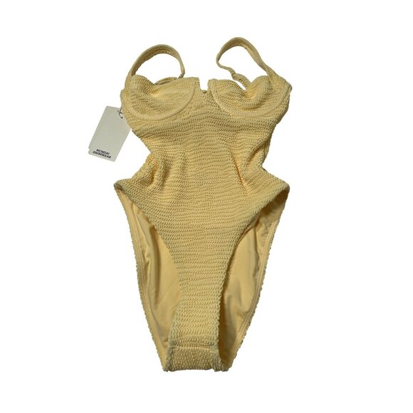 MONDAY Swimwear Clovelly One Piece Swimsuit in Honey Crinkle - Picture 1 of 5